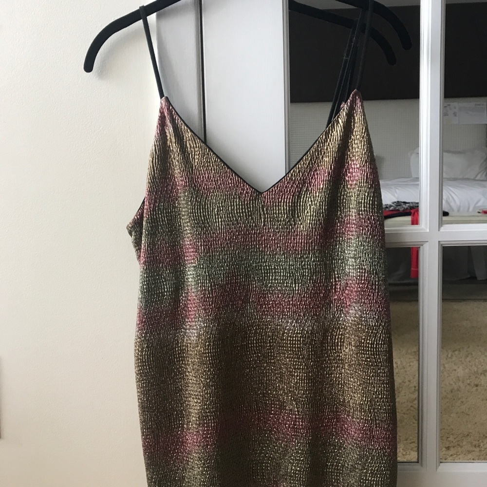 Urban Outfitters metallic rose gold tank blouse
